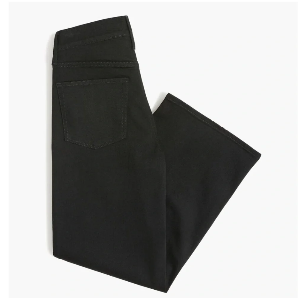 J. Crew‎ Wide-Leg High Waist Denim Black Jeana All Day Stretch Size 31  NWT